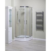 Душевой уголок Aquanet Delta NPE2142 100x100 радиальный профиль Хром, стекло прозрачное арт-183842 — фото 2, Душевые уголки четверть круга