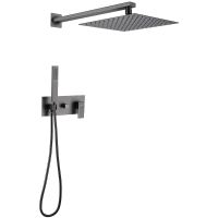 Душевая система Abber Daheim Никель арт-AF8218NG — фото 1, Встраиваемые душевые комплекты