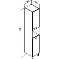 Товар: Шкаф пенал Runo Эконом 28 Белый арт-00000000618 - фото 2 Шкаф пенал Runo Эконом 28 Белый арт-00000000618 — фото 2, Пеналы для ванной комнаты
