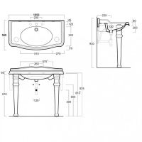Консоль под раковину TW Bristol Хром арт-TWBR874.1сr — фото 6, Консоли для раковины