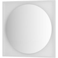 Зеркало Defesto Eclipce 80х80 с подсветкой 18W-4500К/в багетной раме/Без выключателя/Нейтральный белый свет/Белая рама арт-DF 2228 — фото 1, Зеркала в ванную комнату