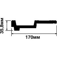 Товар: Карниз HIWOOD 2000x36x170 мм арт-A170V1 - фото 2 Карниз HIWOOD 2000x36x170 мм арт-A170V1 — фото 2, Карнизы