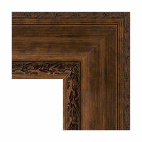 Зеркало Evoform Exclusive 122х62 с фацетом в багетной раме - Состаренная бронза с орнаментом 120 мм арт-BY 3507 — фото 2, Зеркала в ванную комнату