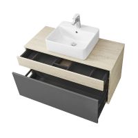 Тумба под раковину Aquaton Лофт Урбан 100 подвесная Cерый графит Дуб орегон арт-1A247701LQX60 — фото 4, Тумбы под раковину