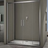 Душевая дверь Veconi Vianno VN-62 170 профиль Хром стекло прозрачное арт-VN62-170-01-19C3 — фото 2, Раздвижные душевые двери