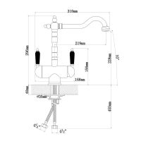 Товар: Смеситель для кухни Florentina Ария Антрацит арт-333.21H.2113.302 - фото 3 Смеситель для кухни Florentina Ария Антрацит арт-333.21H.2113.302 — фото 3, Смесители для кухни