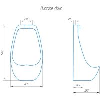 Писсуар Rosa Люкс Белый арт-4640021069127 — фото 3, Писсуары