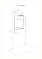 Зеркальный шкаф Aquaton Капри 60 с подсветкой Таксония темная арт-1A230302KPDB0 — фото 4, Зеркальные шкафы в ванную