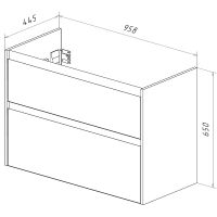 Тумба под раковину Lemark Combi 100 подвесная Белый глянец арт-LM03C100T — фото 8, Тумбы под раковину