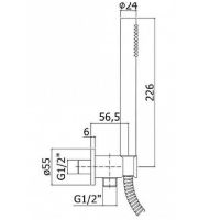 Душевой гарнитур Paffoni Master Белый матовый арт-ZDUP094BO — фото 3, Душевые гарнитуры на держателе