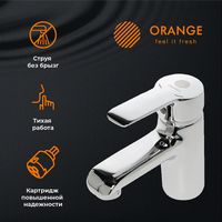 Товар: Смеситель для раковины Orange Prim Хром арт-M42-021cr - фото 2 Смеситель для раковины Orange Prim Хром арт-M42-021cr — фото 2, Смесители для раковины