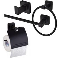 Набор аксессуаров для ванной Boch Mann CR-F19B Черный матовый арт-BM9639 — фото 2, Наборы аксессуаров для ванной комнаты