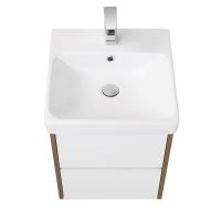 Тумба под раковину Aquaton Сканди 45 подвесная Белый Дуб рустикальный арт-1A251601SDZ90 — фото 4, Тумбы под раковину