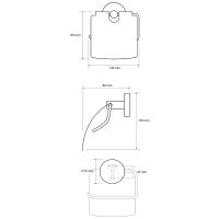 Держатель туалетной бумаги Bemeta Dark с крышкой Черный арт-104112010 — фото 4, Держатели туалетной бумаги