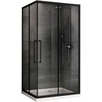 Душевой уголок Abber Schwarzer Diamant 120x90 профиль Черный стекло прозрачное арт-AG02129BH — фото 1, Прямоугольные душевые уголки