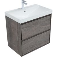 Тумба под раковину Aquanet Милан 70 подвесная Дуб рошелье арт-336373 — фото 4, Тумбы под раковину