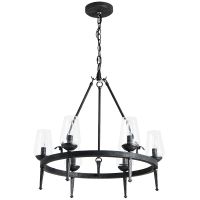 Люстра Artelamp Stefan Прозрачная Античный черный арт-A1722SP-6BA — фото 1, Люстры