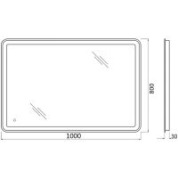 Зеркало BelBagno SPC-MAR 100 с сенсорным выключателем с подсветкой арт-SPC-MAR-1000-800-LED-TCH — фото 9, Зеркала в ванную комнату