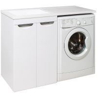 Тумба под раковину Runo Лира 120 Белая арт-УТ000003443 — фото 1, Тумбы под раковину