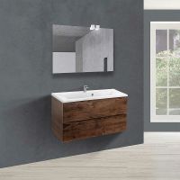 Тумба под раковину Vincea Mia 90 подвесная R.Wood арт-VMC-2MA900RW — фото 2, Тумбы под раковину