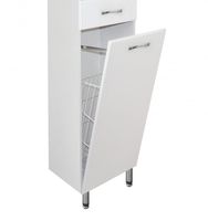 Шкаф пенал Style Line Эко Стандарт 36 с бельевой корзиной Белый глянец арт-ЛС-00000194 — фото 6, Пеналы для ванной комнаты