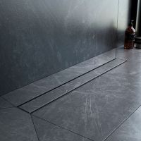 Душевой лоток AM.PM PrimeFlow 70 с Черной матовой решеткой / под плитку Tile арт-W02SC-U11-070-04BM — фото 12, Душевые лотки