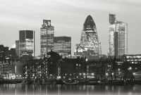 Фреска Ortograf Небоскребы 5254 Фактура бархат FX Флизелин (4*2,7) Черный/Серый, Город арт-5254 (бархат FX) — фото 2, Фрески