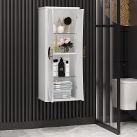 Шкаф пенал Opadiris Ибица 45 подвесной Белый глянцевый Золото арт-00-00007078 — фото 3, Пеналы для ванной комнаты