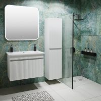 Шкаф пенал Runo Модена 35 подвесной Белый арт-00-00003974 — фото 4, Пеналы для ванной комнаты