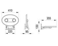 Сиденье для душа Ravak Ovo P II Orange Прозрачно-оранжевое Нержавеющая сталь арт-B8F0000050 — фото 3, Сиденья