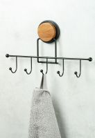 Вешалка для полотенец Fixsen Magic Wood Черная матовая арт-FX-46005-5 — фото 2, Крючки для полотенец