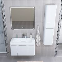 Шкаф пенал Aquaton Шерилл 30 подвесной Белый арт-1A206503SH010 — фото 5, Пеналы для ванной комнаты