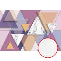 Фреска Ortograf Forma 32647 Фактура бархат FX Флизелин (4*2,7) Розовый/Разноцветный, Геометрия/Абстракция арт-32647 (бархат FX) — фото 1, Фрески