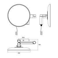 Косметическое зеркало Emco Evo с увеличением с подсветкой арт-1095 060 40 — фото 3, Косметические зеркала