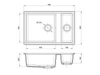 Кухонная мойка GranFest Level GF-ая арт-LV-760K сер — фото 3, Кухонные мойки