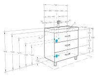 Тумба под раковину Aquaton Америна 76 М Белая арт-1A169101AM010 — фото 7, Тумбы под раковину