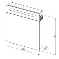 Зеркальный шкаф Aquanet Лукка 70 с подсветкой Белый глянцевый арт-178955 — фото 5, Зеркальные шкафы в ванную