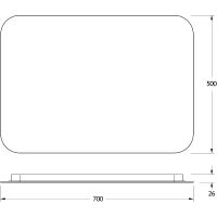 Зеркало Defesto Opti 70x50 с подсветкой 21W-4500К/Сенсорный выключатель/Нейтральный белый свет арт-DF 2804SH — фото 3, Зеркала в ванную комнату