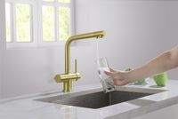 Смеситель для кухни Timo Saona Золото матовое арт-2396/17F — фото 2, Смесители для кухни