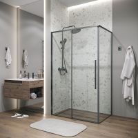 Душевой уголок Grossman Galaxy 140х70 профиль Графит сатин стекло прозрачное арт-120.K33.01.1470.42.00 — фото 1, Прямоугольные душевые уголки