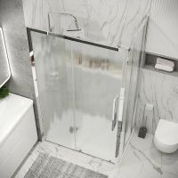 Душевая стенка Grossman Cosmo 80 профиль Хром стекло шиншилла арт-200.K33.02.80.10.02 — фото 3, Боковые стенки