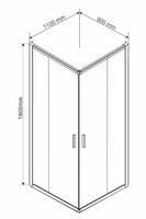 Душевой уголок Vincea Garda 110х90 профиль Хром стекло шиншилла арт-VSS-1G9011CH — фото 9, Прямоугольные душевые уголки