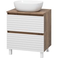 Товар: Тумба под раковину Brevita Dakota 60 Белая матовая Дуб Галифакс олово арт-DAK-07060-19/01-2Я - фото 1 Тумба под раковину Brevita Dakota 60 Белая матовая Дуб Галифакс олово арт-DAK-07060-19/01-2Я — фото 1, Тумбы под раковину