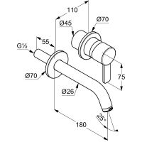 Смеситель для раковины Kludi Zenta Хром арт-382440575 — фото 3, Смесители для раковины