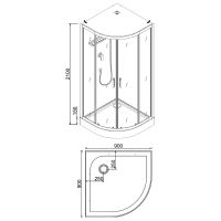 Товар: Душевая кабина Esbano ESE-90CR 90x90 без гидромассажа арт-ESKE90CR - фото 3 Душевая кабина Esbano ESE-90CR 90x90 без гидромассажа арт-ESKE90CR — фото 3, Душевые кабины