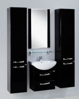 Тумба под раковину Aquaton Ария 50 М подвесная Черная арт-1A140001AA950 — фото 5, Тумбы под раковину