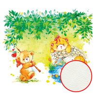 Фреска детская Ortograf Для малышей 5702 Фактура флок FLK Флизелин (3,3*2,7) Разноцветный, Животные арт-5702 (флок FLK) — фото 1, Фрески