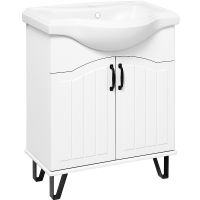 Тумба под раковину Runo Марсель 65 Белая арт-00-00001200 — фото 1, Тумбы под раковину