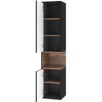 Шкаф пенал Brevita Bergen 35 L подвесной Черный матовый Дуб Галифакс олово арт-BER-05035-02-19-ПоЛ — фото 3, Пеналы для ванной комнаты