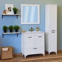 Шкаф пенал Sanflor Ванесса/2 34 R Белый арт-С000005884 — фото 1, Пеналы для ванной комнаты